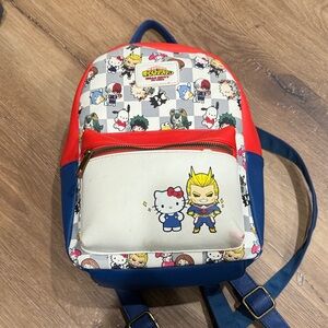 Hello Kitty Kids Backpack with Red and Blue Accents